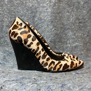 Leopard Haircalf Wedges from Sole Society